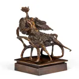 Luciano Minguzzi, Seated figure, bronze