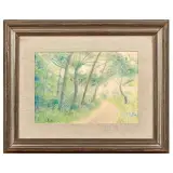Umberto Lilloni, Into the forest, pastels on cardboard