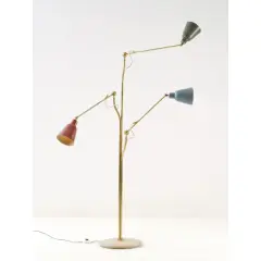 Floor Lamp, Brass Structure by Angelo Lelii, offered Jan 2025