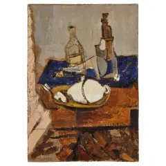 Fausto Pirandello, Still life 1946/47, oil on cardboard