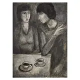 Ubaldo Oppi, Donne al caffè 1913 Indian