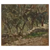 Olive Grove by Giovanni Fattori, oil on panel, offered Nov 2024