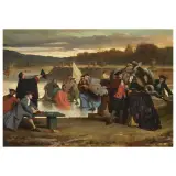 Auguste Serrure, Winter Gallantries, oil on canvas