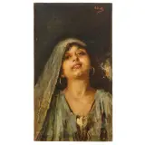 Vincenzo Irolli, Portrait Of A Lady, oil on canvas