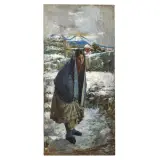 Vincenzo Irolli, A Dangerous Step, oil on canvas
