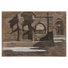 St. Peter Martyr by Angelo Dall'Oca Bianca, crayons on cardboard, offered Nov 2024