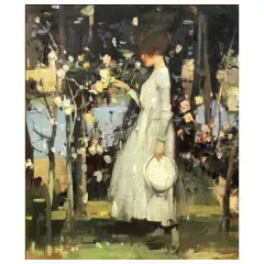 In A Galloway Rose Garden by Hugh Munro, oil on canvas, offered Nov 2024