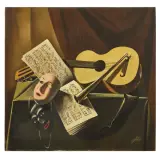 Gregorio Sciltian, Musical Instruments, oil on canvas