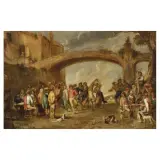 Cornelis de Wael, Popular Feast, oil on canvas