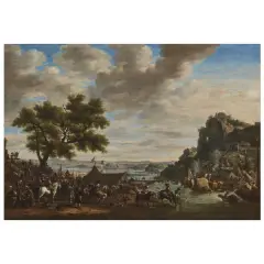 Frederik de Moucheron, Encampment Hunting Scene