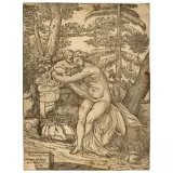 Nicolò Boldrini, Venus And Cupid, woodcut