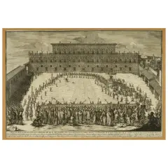 Untitled by Cosimo Mogalli, "VEDUTA DELLA PIAZZA DEL REAL PALAZZO DE' PITTI, offered Nov 2024