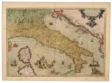 Abrahamus Ortelius, Penisola Italiana, engraving