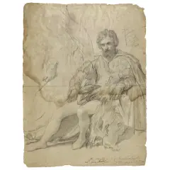 Study Of A Seated Man by Giuseppe Bezzuoli, offered Nov 2024
