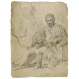Giuseppe Bezzuoli, Study Of A Seated Man