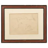 Lorenzo Viani, Sheeps, brown ink pen