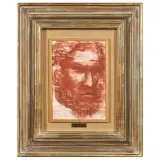 Pietro Annigoni, Head Of An Old Man, red chalk