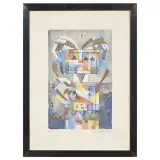 Ibrahim Kodra, Untitled, etching and aquatint
