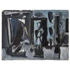 Composition 1951 ca by Mario Sironi, tempera, offered Nov 2024