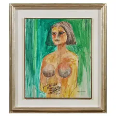Figure 1989 by Bruno Cassinari, tempera on canvas, offered Nov 2024