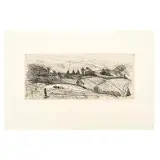Paolo Manaresi, Paesaggio dell'Appennino 1953, etching