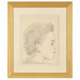 Carlo Bertocci, Boy's profile, pencil on paper