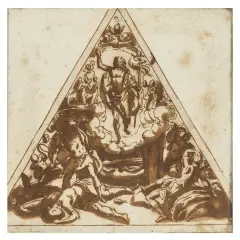 Cesare Nebbia, Resurrection Of Christ, pen