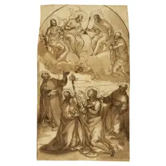 Alessandro Maganza, The Holy Trinity And Saints