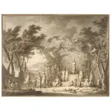Giuseppe Bossi, An Offering Scene, black chalk