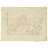 Bartolomeo Pinelli, Mythological Scenes Into An Oval, five drawings