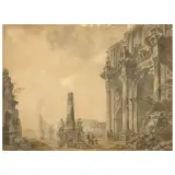 A View With The Arch Of Costantine by Charles-Louis Clérisseau, offered Nov 2024