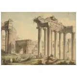 Victor-Jean Nicolle, Roman Views, four drawings