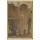 Victor-Jean Nicolle, Prayer In The Ruins, pen