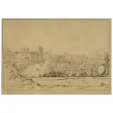 Antonio Senape, A View Of Trinità Dei Monti