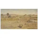 Henry Roderick Newman, View Of The Desert, watercolour