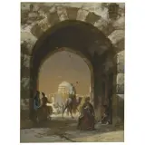 Eugène Flandin, A Gate Wall
