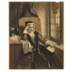 Portrait Of A Noblewoman by Domenico Induno, brushes, offered Nov 2024
