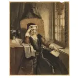 Domenico Induno, Portrait Of A Noblewoman, brushes