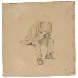 Giuseppe Abbati, The Dispair, black chalk