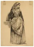 Cristiano Banti, Ciociara, black chalk
