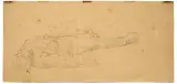 A Dead Soldier by Giovanni Fattori, black chalk, offered Nov 2024