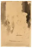 Tranquillo Cremona, Sketch For A Genre Scene, pen