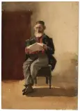 Vito D'Ancona, A Man Reading