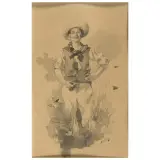 Vittorio Matteo Corcos, Bozzetto For The Tale Fiorella, watercolour