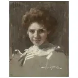 Angiolo Tommasi, Female Portrait (1890), pastels