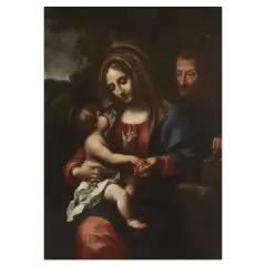 Onorio Marinari, Holy Family, oil on canvas