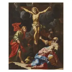 Crucifixion Resurrection by Francesco Conti, oil on canvas, offered Oct 2024