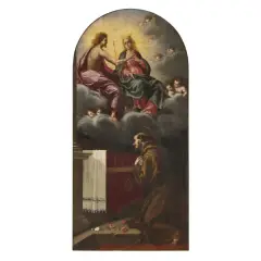 Mystical Vision Of Saint Francis by Matteo Rosselli, oil on canvas, offered Oct 2024