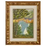 Michele Cascella, Portofino, oil on canvas