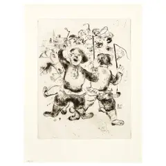 Untitled by Marc Chagall, Attroupement des paysans, offered Oct 2024